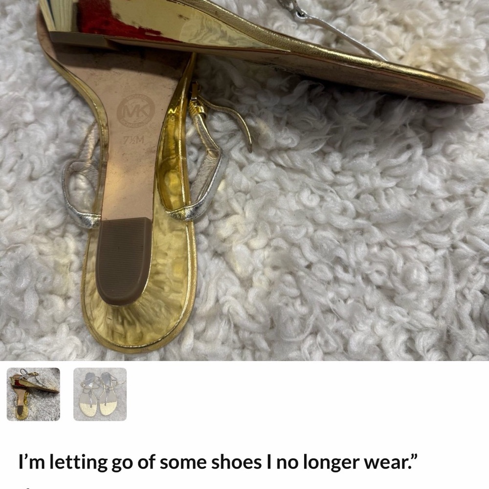 MICHAEL Michael Kors Gold and Silver Sandals